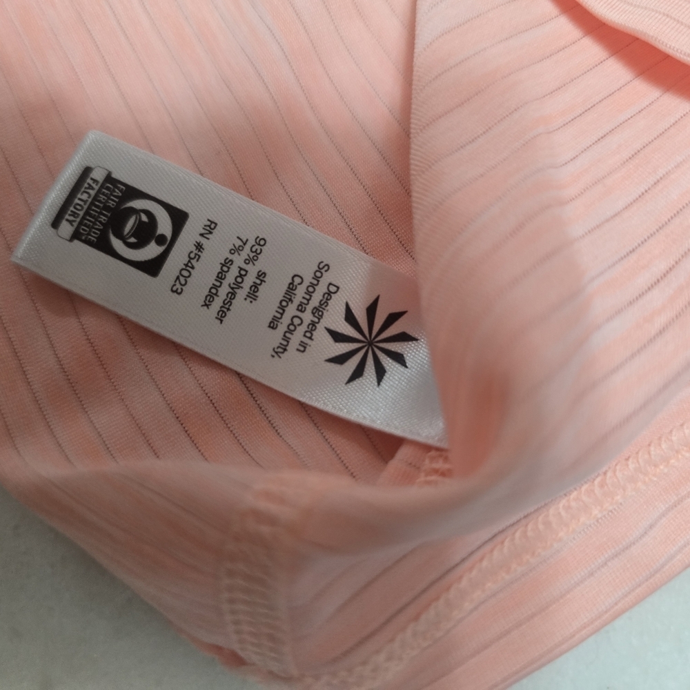 Athleta Light Coral Ribbed Racerback Tank Top - Picture 5 of 5